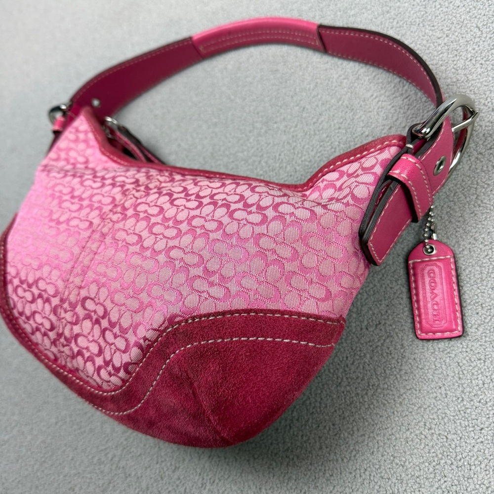 Coach Pink Signature Mini Shoulder Bag